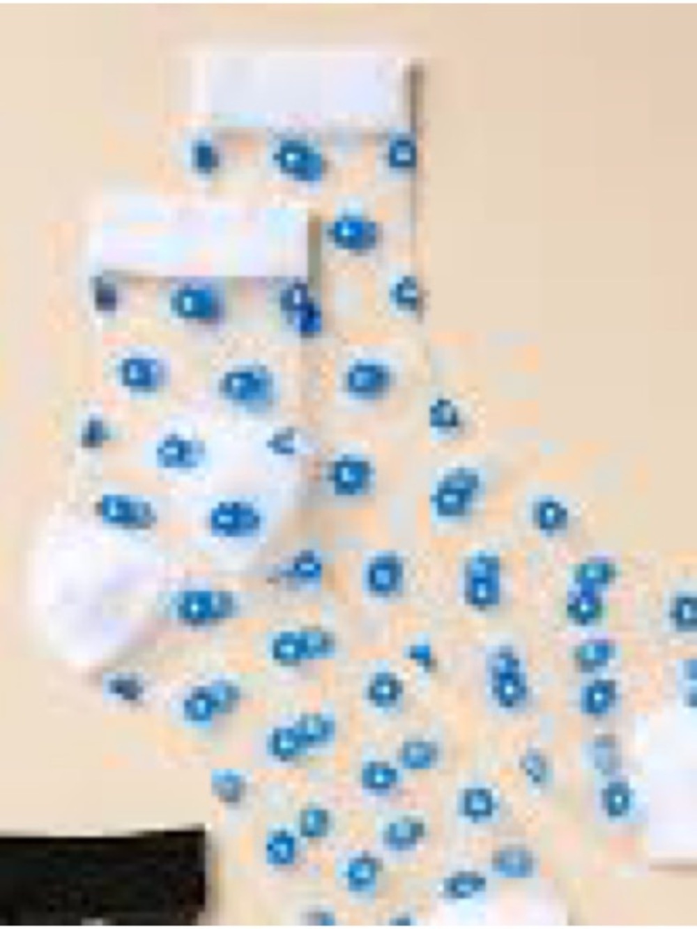 Anthropologie Blue Daisy Sheer Socks New with Tags one size